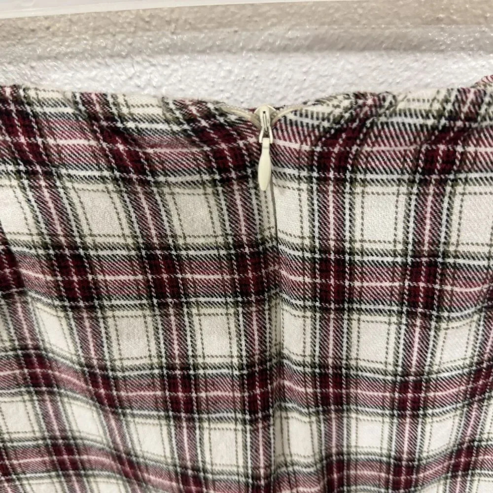 Art Class Skirt Girls XL 14/16 Plaid Red Black White Buckle Mini School Uniform
